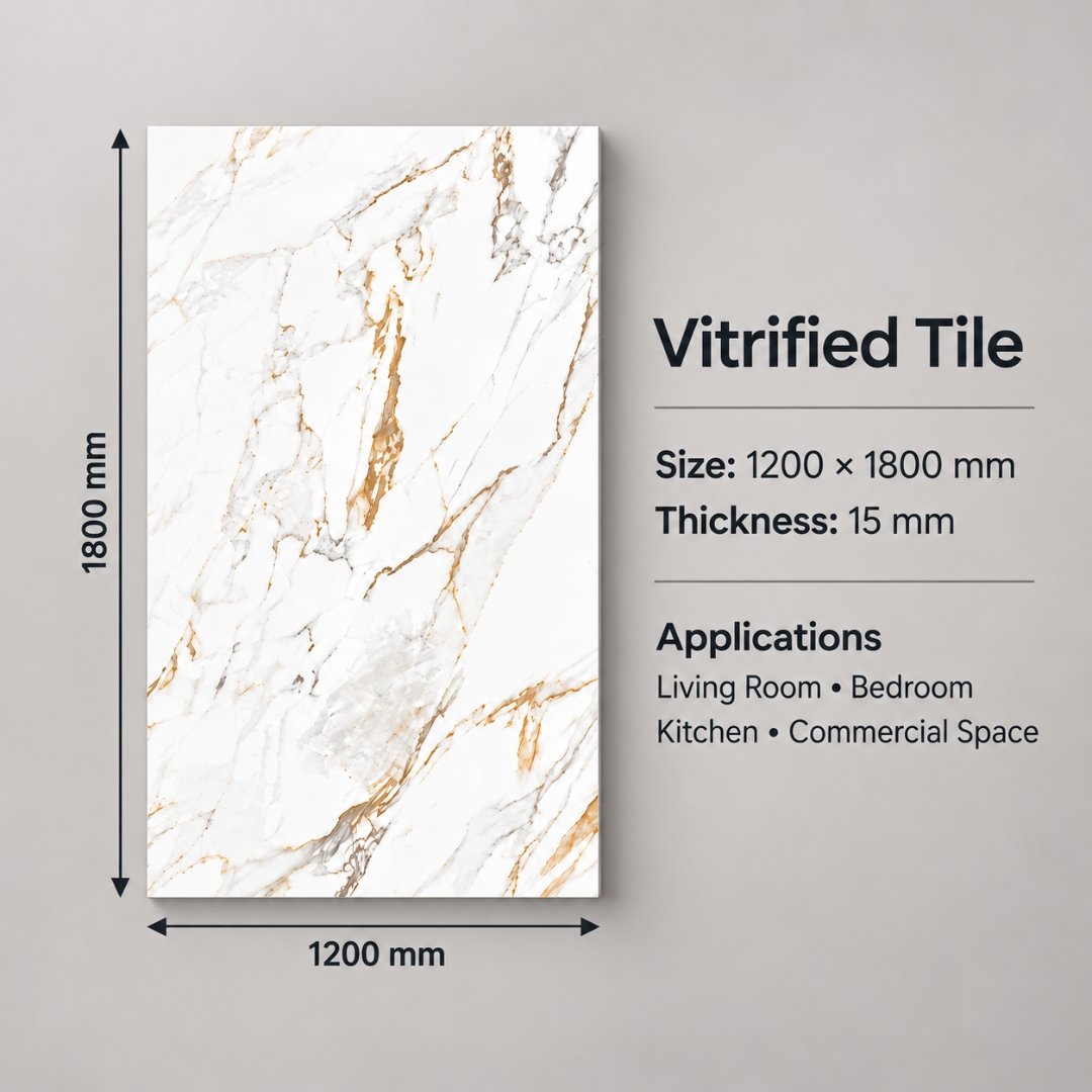 AL Alisha Golden Marble & Stone Living Area Tiles - My Home Studio